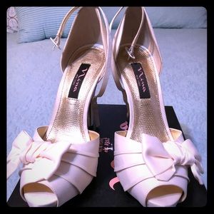 White NINA Heels